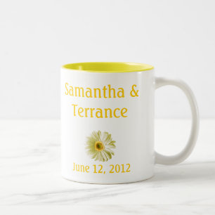 White Daisy Flower Customisable Two-Tone Coffee Mug