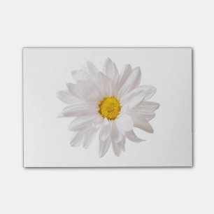 White Daisy Flower Design Floral Daisies Template Post-it Notes
