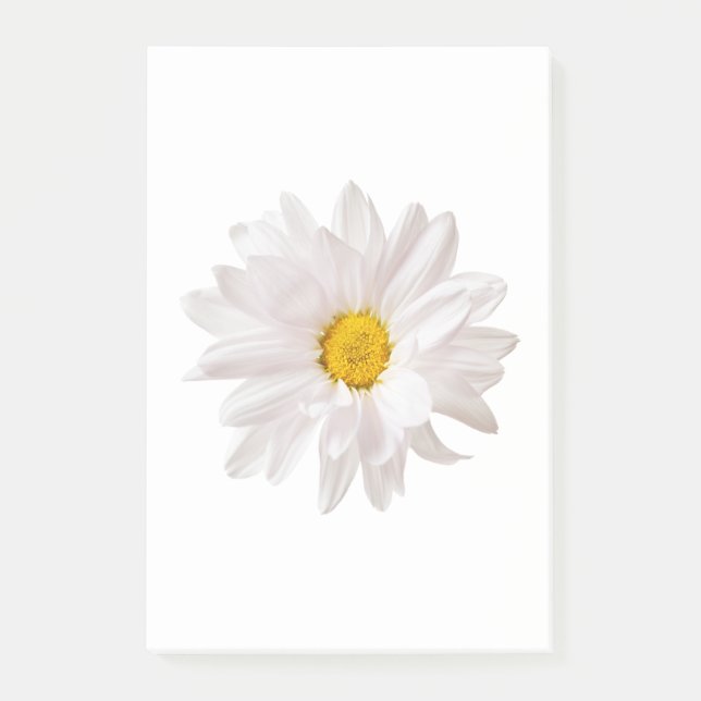 White Daisy Flower Design Floral Daisies Template Post-it Notes (Front)