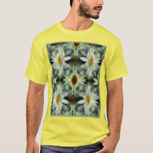 White Daisy Flower Petals Abstract T-Shirt