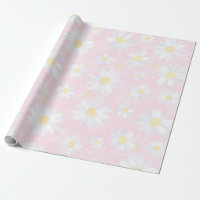 White Daisy Flowers Pink Floral