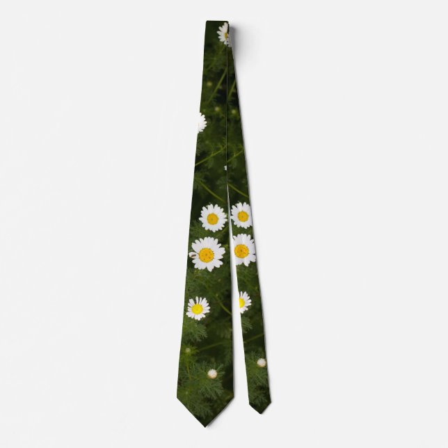 White daisy flowers tie (Front)