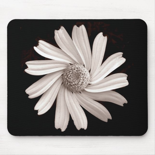 White Daisy Mousepad (Front)