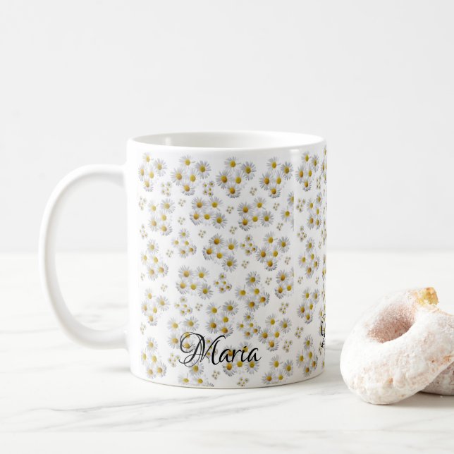 White Daisy Mug (With Donut)