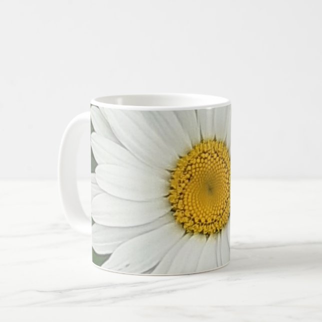 White Daisy Mug (Front Left)