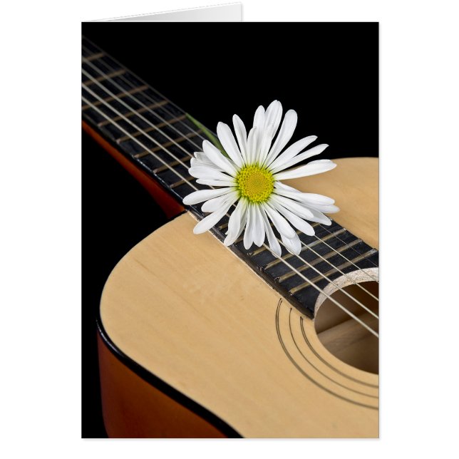 White daisy on guitar (Front)