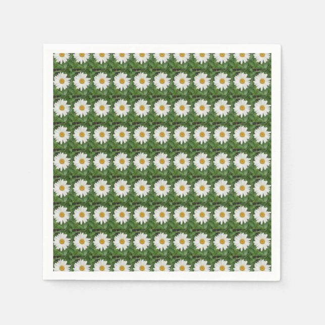 White Daisy Paper Napkin (Front)