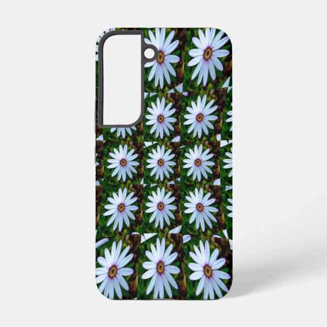 White Daisy Pattern Samsung Galaxy S22 Case (Back)