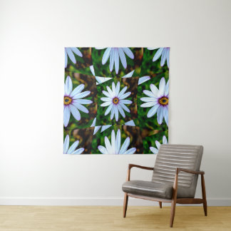 White Daisy Pattern Tapestry