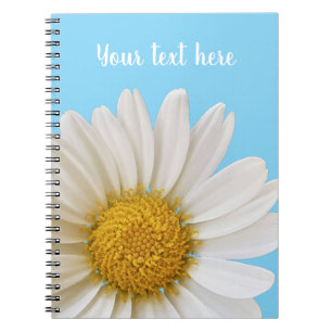 White Daisy Personalised Notebook