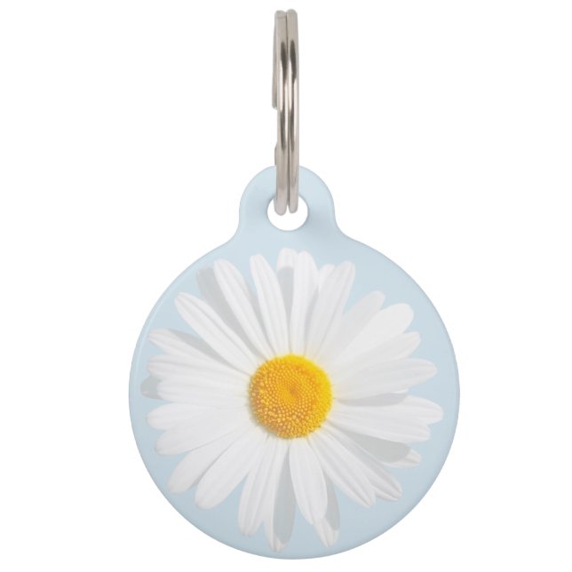 white daisy pet tag (Front)