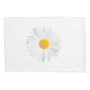white daisy pillow case