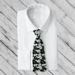 White Daisy Print Pattern Tie<br><div class="desc">This design was created through digital art. It may be personalised by clicking the customise button and changing the colour, adding a name, initials or your favourite words. Contact me at colorflowcreations@gmail.com if you with to have this design on another product. Purchase my original abstract acrylic painting for sale at...</div>