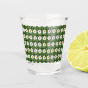 White Daisy Shot Glass