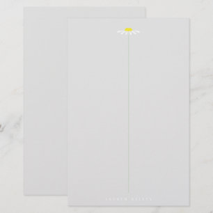 White Daisy Stationery