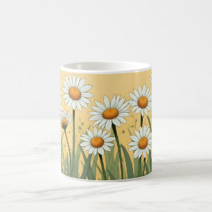 White Daisy Summer Coffee Mug