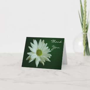 White Daisy Thank You Card