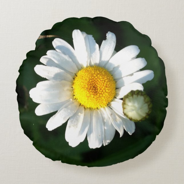White daisy Throw Cushion (Front)