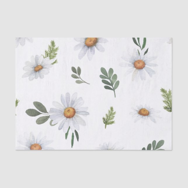 White daisy tissue paper, White daisies Tissue Paper (Front)
