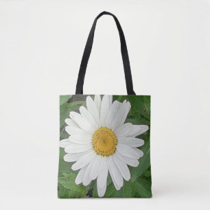 White Daisy Tote Bag