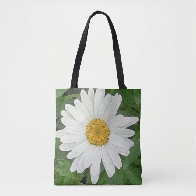 White Daisy Tote Bag (Front)