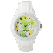 White Daisy Watch with Personalised Name