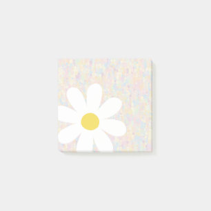 White Daisy with pastel dots Post-it Notes