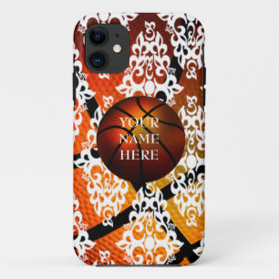 White Damask Basketball Iphone 5 Case