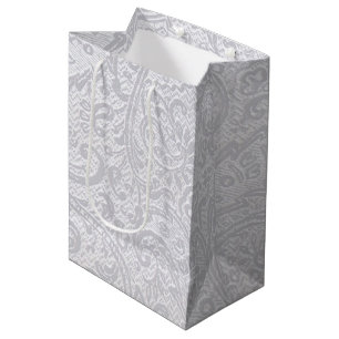 White Damask Medium Gift Bag