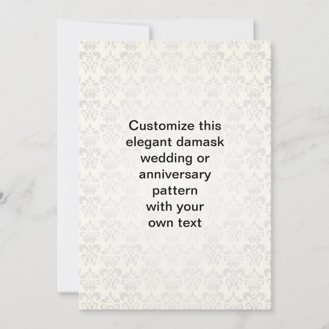 White damask pattern card (Front)