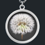 White Dandelion Flower Plant Silver Plated Necklace<br><div class="desc">For more like this, visit About this design: The dandelion is a perennial, herbaceous plant with long, lance-shaped leaves. They're so deeply toothed, they gave the plant its name in Old French: Dent-de-lion means lion's tooth in Old French. The flower head can change into the familiar, white, globular seed head...</div>