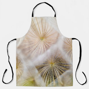 White dandelion flowers apron