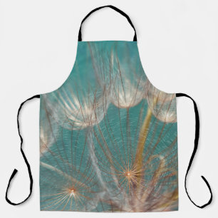 White dandelion in close up photography apron