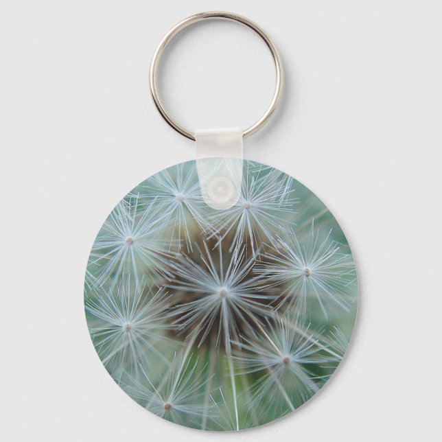 White dandelion pattern key ring (Front)