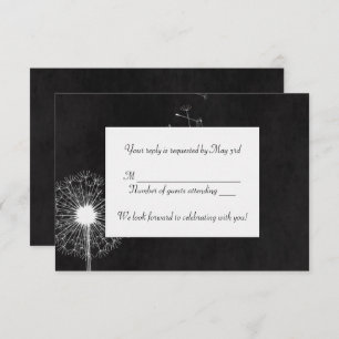 White Dandelion RSVP Invitation