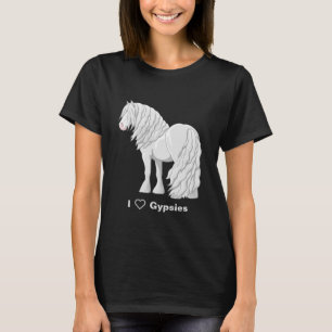 White Dapple Grey Gypsy Vanner Draught Horse T-Shirt