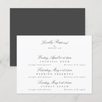 White Dark Grey Elegant Calligraphy multi-event