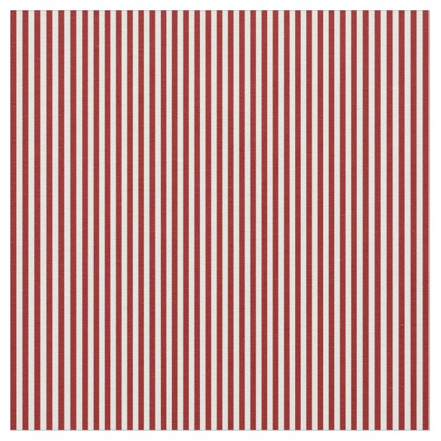 White & Dark Red Coloured Stripes Fabric (Close Up)