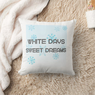 White Days Sweet Dreams Cosy Winter Blanket | Snow Cushion