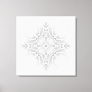 White Decorative Flower Canvas Print