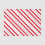 White & Deep Red Candy Cane Diagonal Stripes Tissue Paper<br><div class="desc">Here we have a lovely tissue paper that features a candy cane diagonal striped with white and Christmas red. This paper is available in multiple sizes and is a match to other wrapping papers, tissue papers, gift bags and a greeting card. This is sure to make a perfect addition to...</div>