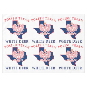 White Deer Polish Texan Tablecloth