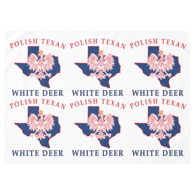 White Deer Polish Texan Tablecloth (Front (Horizontal))