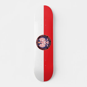 White Deer Round Polish Texan Skateboard