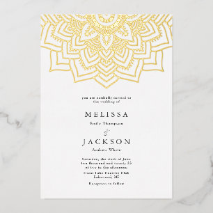 White Delicate gold mandala Wedding