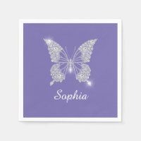 White Diamond Butterfly, Script Name, Periwinkle