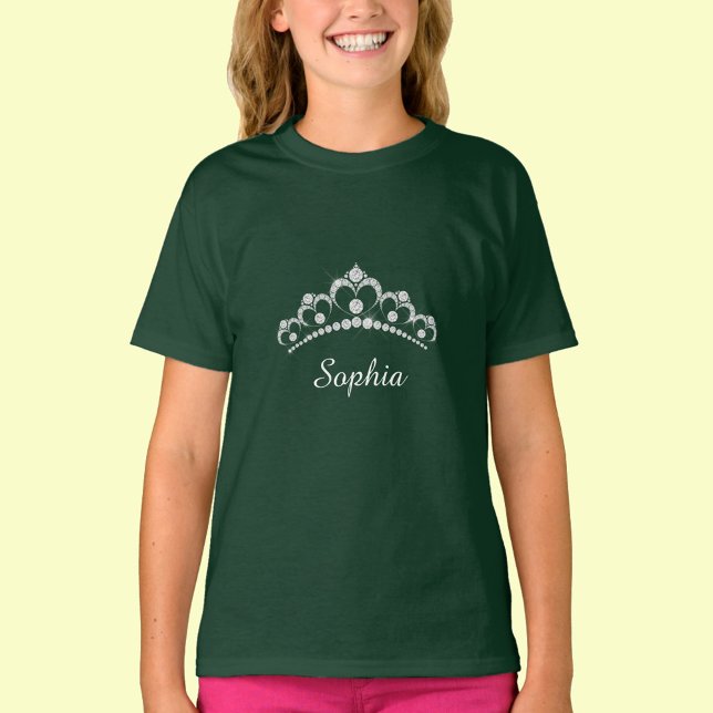 White Diamond Crown, Script Name T-Shirt (Creator Uploaded)