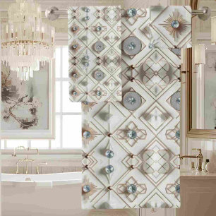 White Diamond Mid Century Modern Towel Set