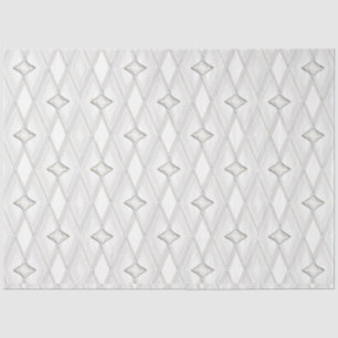White Diamond Pattern Abstract Classy Geometric Tissue Paper