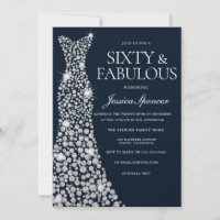 White Diamond Sparkle Dress 60th Birthday Party